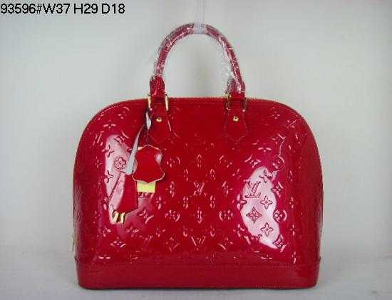 Louis Vuitton Outlet Monogram Vernis Alma MM Red M93596