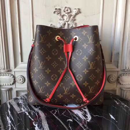 Louis Vuitton Outlet monogram canvas original bag neonoe M44020 red