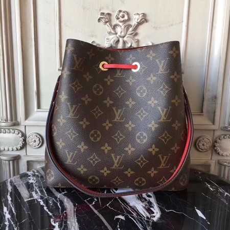 Louis Vuitton Outlet monogram canvas original bag neonoe M44020 red