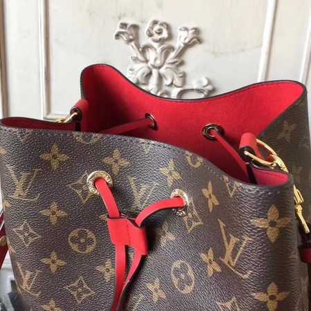 Louis Vuitton Outlet monogram canvas original bag neonoe M44020 red