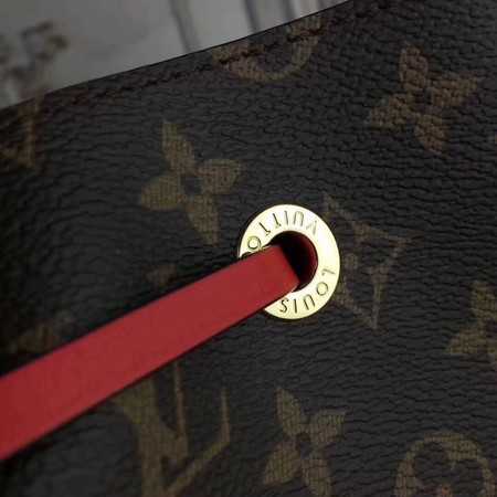 Louis Vuitton Outlet monogram canvas original bag neonoe M44020 red