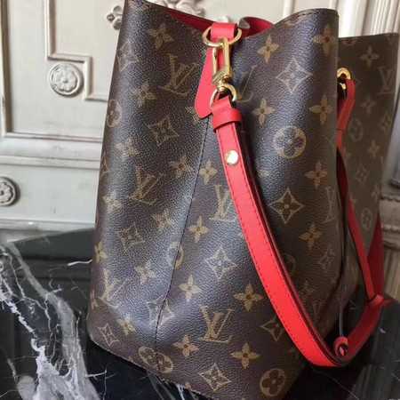 Louis Vuitton Outlet monogram canvas original bag neonoe M44020 red