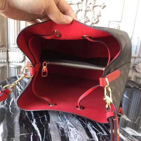 Louis Vuitton Outlet monogram canvas original bag neonoe M44020 red