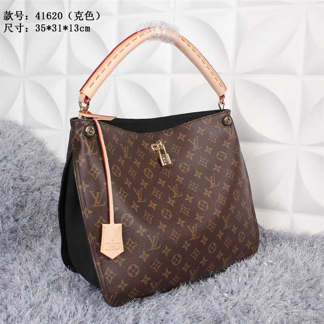 Louis Vuitton Outlet Monogram Canvas Cata Bag 41620 Black