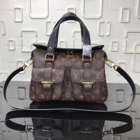 Louis Vuitton Outlet manhattan monogram canvas handbags M43482 black