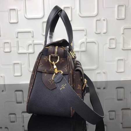 Louis Vuitton Outlet manhattan monogram canvas handbags M43482 black