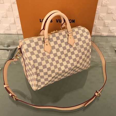 Louis Vuitton Outlet Damier Azur Canvas Original leather N41373