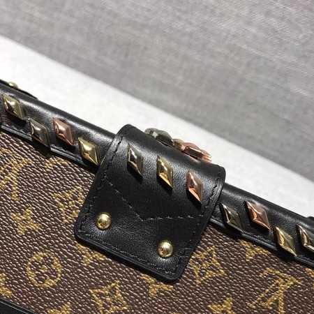 Louis Vuitton Outlet Petite Malle Monogram Canvas Bag 40273 black