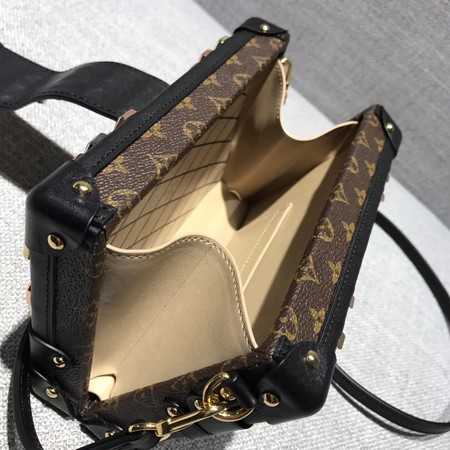 Louis Vuitton Outlet Petite Malle Monogram Canvas Bag 40273 black