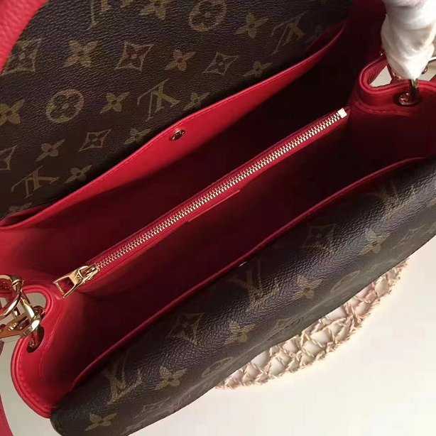 2017 newest Louis Vuitton Outlet original leather double V bag M54624 red