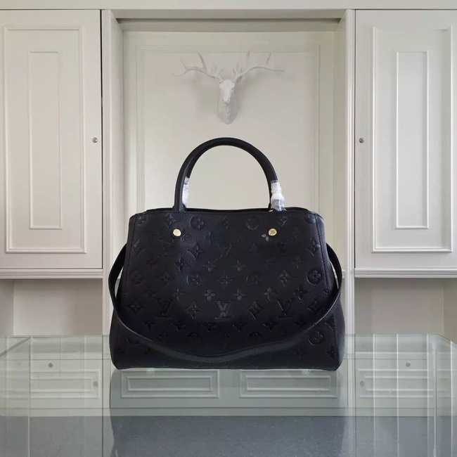 Louis Vuitton Outlet Monogram Empreinte Montaigne MM 41060 black