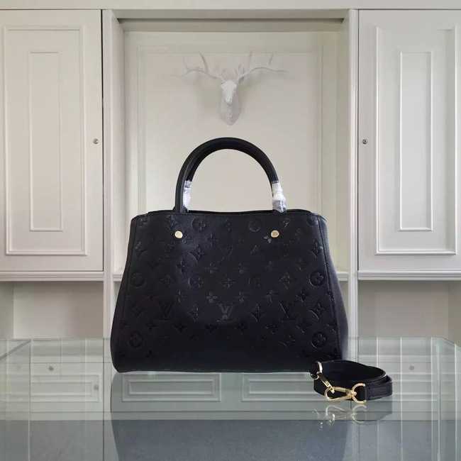 Louis Vuitton Outlet Monogram Empreinte Montaigne MM 41060 black