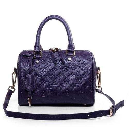 Louis Vuitton Outlet monogram empreinte speedy bandouliere 25 handbag M40765 purple