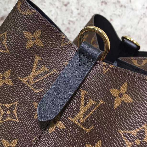 2017 Louis Vuitton Outlet monogram canvas original bag neonoe M44020 black