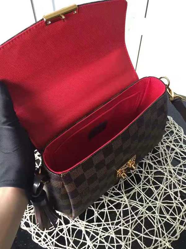 2017 Louis Vuitton Outlet Damier Canvas Ebene Croisette N41581