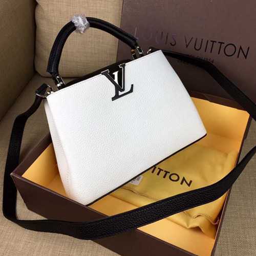 Louis Vuitton Outlet Taurillon Leather Capucines BB M90938 White