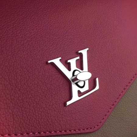 Louis Vuitton Outlet original Leather MY LOCKME 54849 Plum with apricot