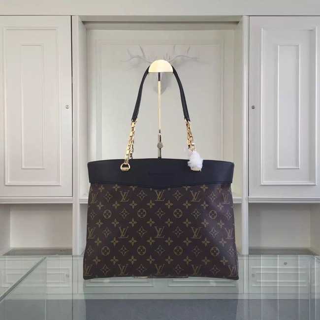 Louis Vuitton Outlet Monogram Canvas Pallas Shopper M51197 Black