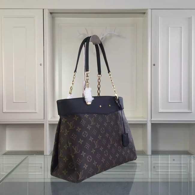 Louis Vuitton Outlet Monogram Canvas Pallas Shopper M51197 Black