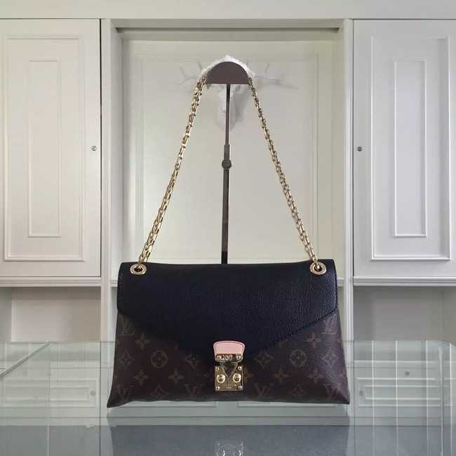 Louis Vuitton Outlet Monogram Canvas Pallas Chain 41246 Black