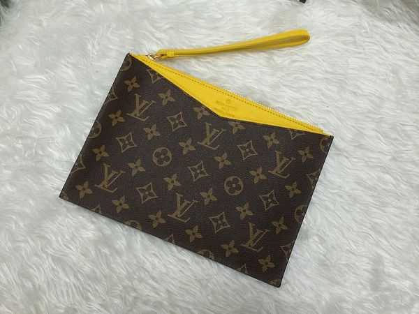 2014 Louis Vuitton Outlet monogram canvas pochette pallas m60608 yellow