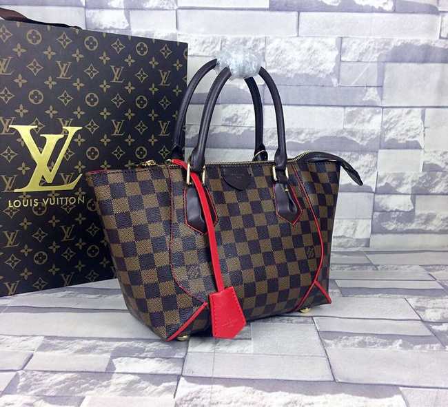 Louis Vuitton Outlet Damier Ebene Canvas Caissa Tote BB Bag M41807 Brown