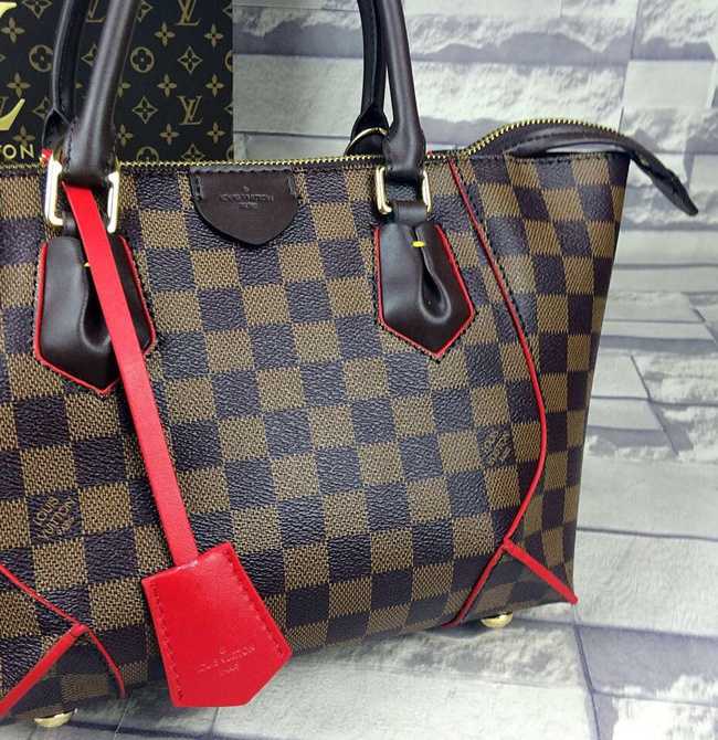 Louis Vuitton Outlet Damier Ebene Canvas Caissa Tote BB Bag M41807 Brown