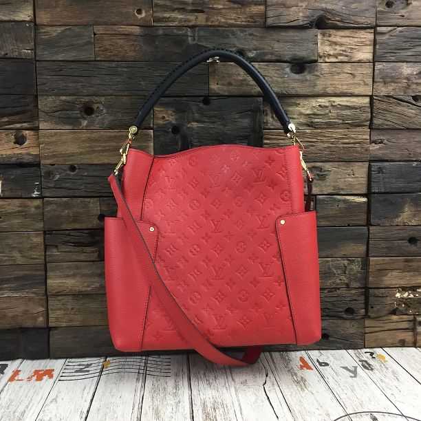 2015 Louis Vuitton Outlet monogram empreinte bagatelle m50071 red(original leather)