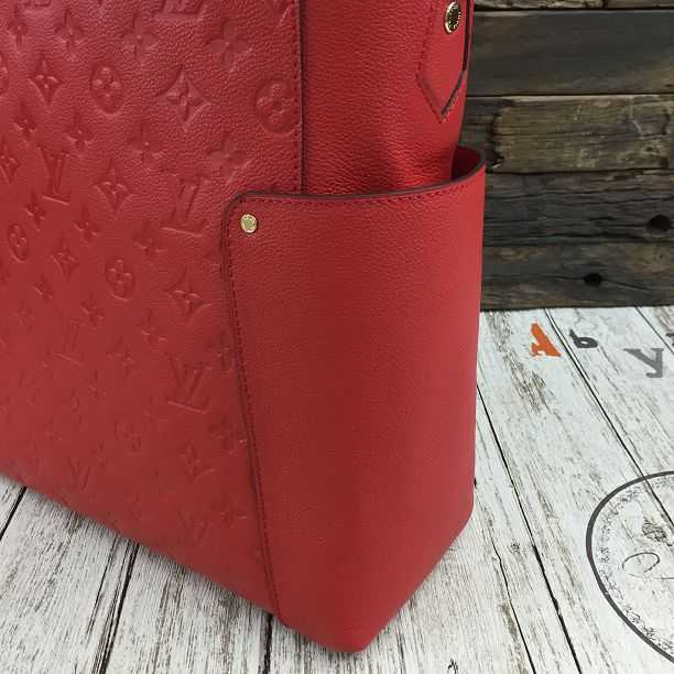 2015 Louis Vuitton Outlet monogram empreinte bagatelle m50071 red(original leather)