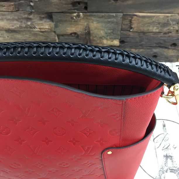 2015 Louis Vuitton Outlet monogram empreinte bagatelle m50071 red(original leather)