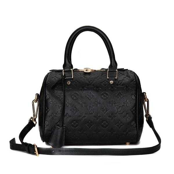 Louis Vuitton Outlet monogram empreinte speedy bandouliere 25 M40762 black