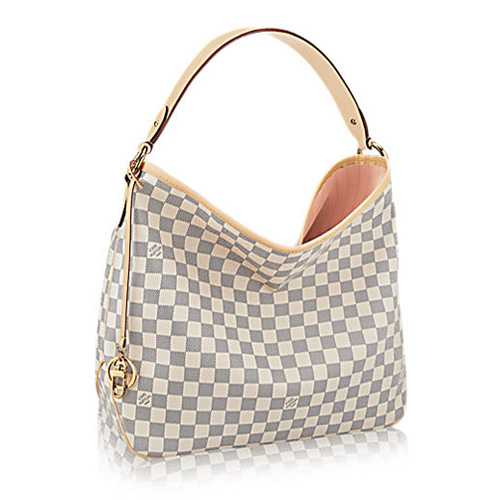 Louis Vuitton Outlet Damier Azur Canvas Delightful MM N41607 Rose Ballerine