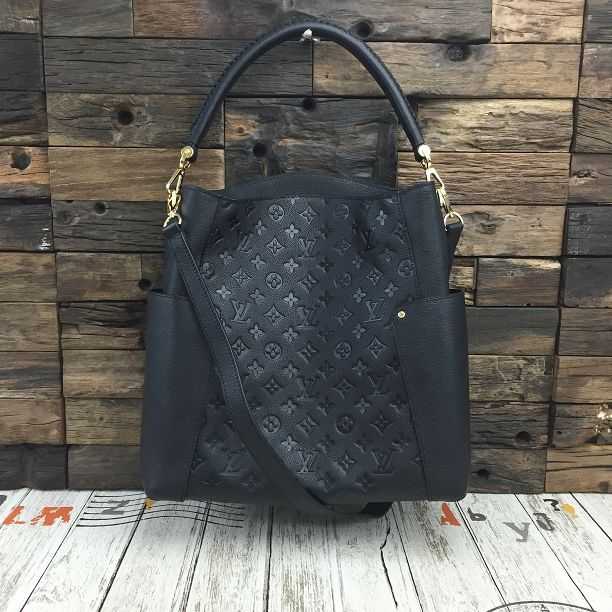 2015 Louis Vuitton Outlet monogram empreinte bagatelle m50072 black(original leather)