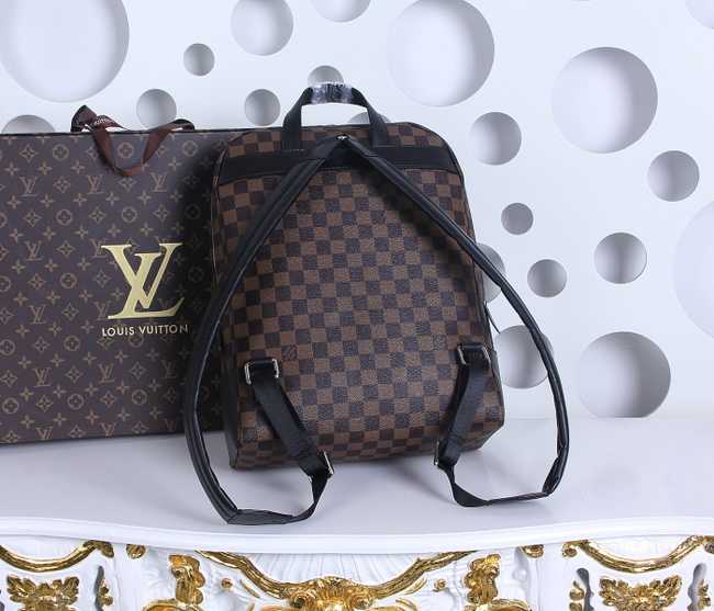 Louis Vuitton Outlet Damier Ebene Graphite Jake Backpack 41558 Coffee