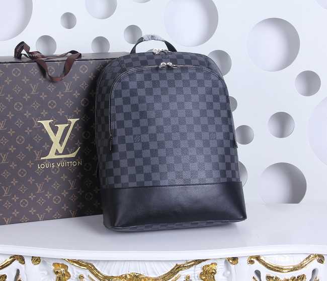 Louis Vuitton Outlet Damier Ebene Graphite Jake Backpack 41558 Black