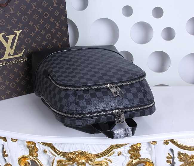 Louis Vuitton Outlet Damier Ebene Graphite Jake Backpack 41558 Black