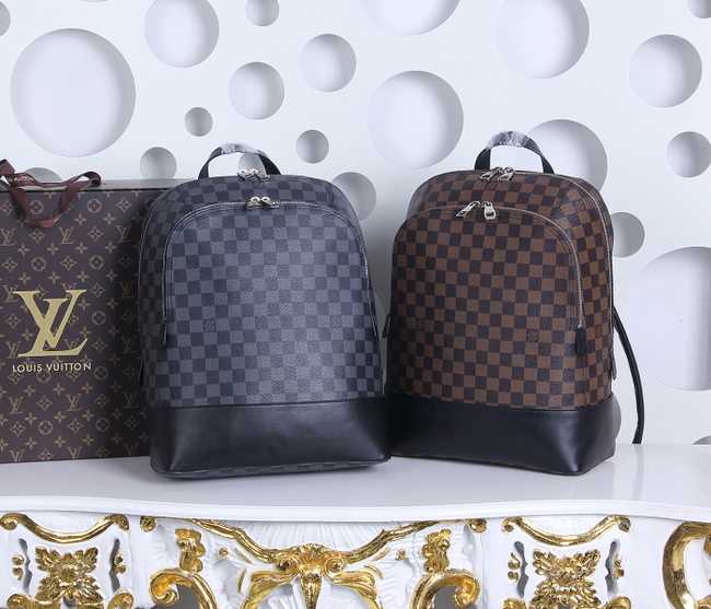 Louis Vuitton Outlet Damier Ebene Graphite Jake Backpack 41558 Black