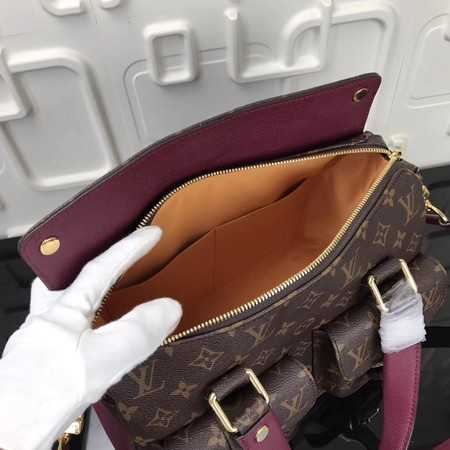 Louis Vuitton Outlet manhattan monogram canvas handbags M43482 wine