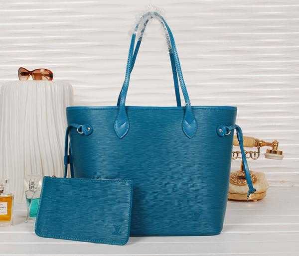 2013 Louis Vuitton Outlet epi leather bag neverfull mm m40930 lake blue