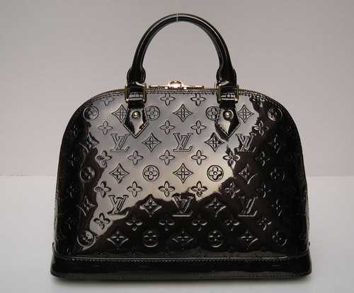 Louis Vuitton Outlet Monogram vernis Alma mm coffee M93595