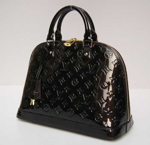 Louis Vuitton Outlet Monogram vernis Alma mm coffee M93595