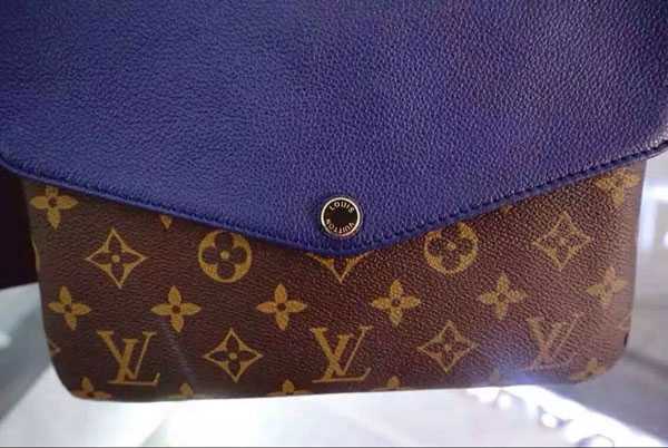 Hot 2015 lous vuiton monogram&calfskin twinset m50184 blue