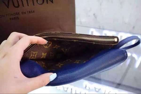 Hot 2015 lous vuiton monogram&calfskin twinset m50184 blue