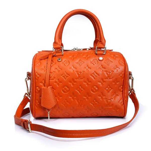 Louis Vuitton Outlet monogram empreinte speedy bandouliere 25 handbag M40758 orange