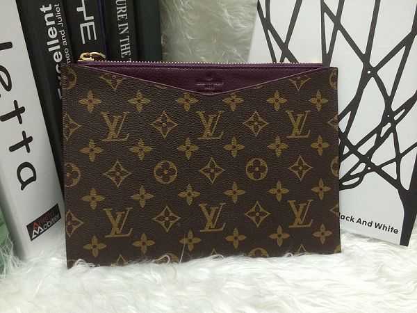 2014 Louis Vuitton Outlet monogram canvas pochette pallas m60609 purple