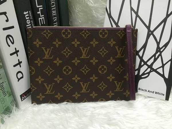 2014 Louis Vuitton Outlet monogram canvas pochette pallas m60609 purple