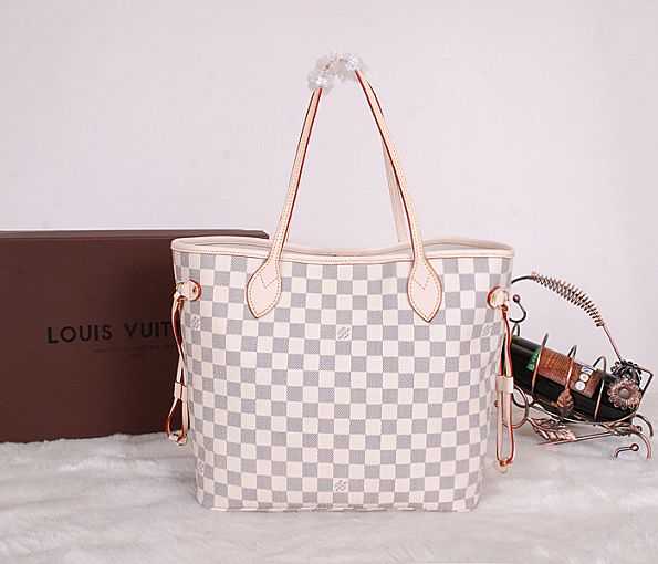 2014 Louis Vuitton Outlet damier azur canvas neverfull mm n51107