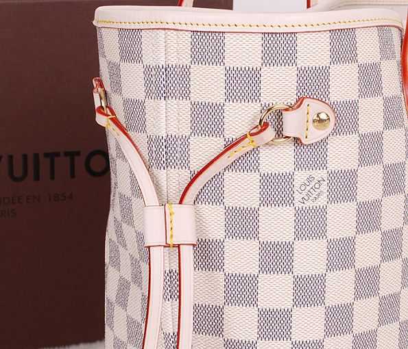 2014 Louis Vuitton Outlet damier azur canvas neverfull mm n51107