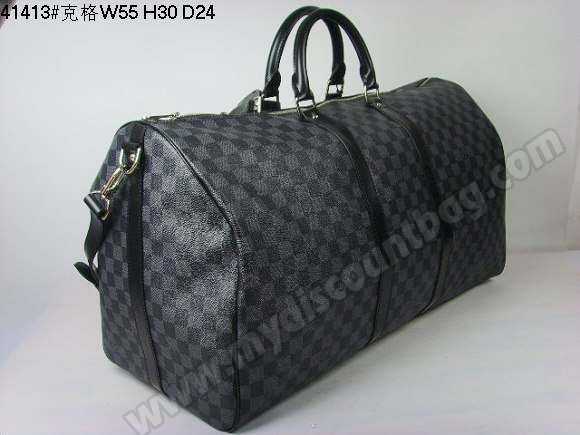 Louis Vuitton Outlet handbag damier graphite canvas keepall bandouliere n41413