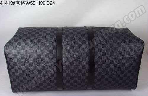 Louis Vuitton Outlet handbag damier graphite canvas keepall bandouliere n41413